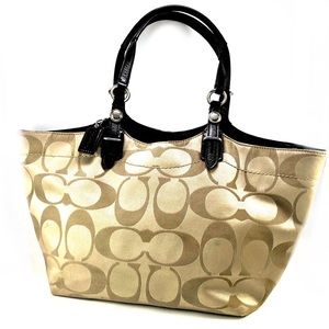 Coach Signature "C" Print Shoulder Tote